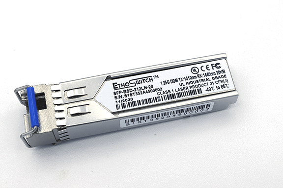 Industrial 1G BIDI SM SFP - LC Female UPC - DMMI 1310/1550 μM - 20km