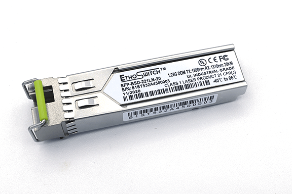 Industrial 1G BIDI SM SFP - LC Female UPC - DMMI 1550/1310 μM - 20km