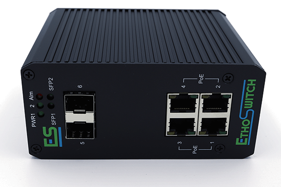 Rugged, Industrial 4 Port 1G + 2 100/1000M SFP Ethernet Switch